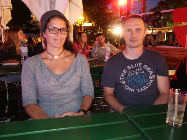 Ursula und Werner im Rathauspark