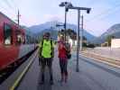 Ronald und Ursa im Bahnhof Spital am Pyhrn, 658 m (24. Aug.)