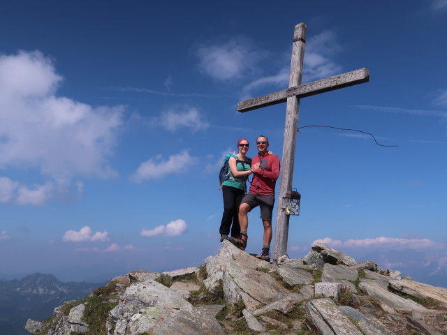 Sabine und ich auf der Lungauer Kalkspitze, 2.471 m (31. Aug.)