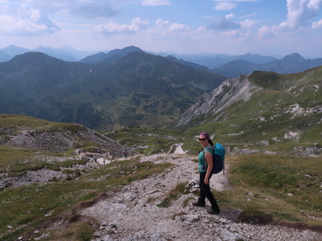 Sabine zwischen Akarscharte und Oberhüttensee (31. Aug.)