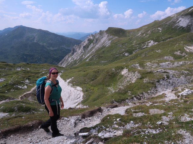 Sabine zwischen Akarscharte und Oberhüttensee (31. Aug.)