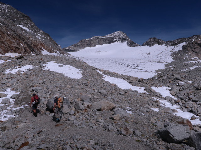 Gudrun und Christoph zwischen Lofitzalpe und Stampflkees (14. Sept.)