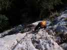 Gebirgsvereins-Klettersteig: Kathrin in der Headwall