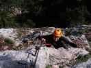 Gebirgsvereins-Klettersteig: Kathrin in der Headwall