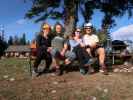 Kathrin, Thomas, Sabine und ich bei der Wilhelm-Eichert-Hütte, 1.052 m