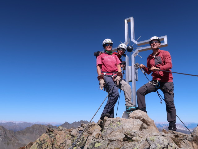 Gudrun, Christoph und ich auf der Inneren Sommerwand, 3.123 m (21. Sep.)