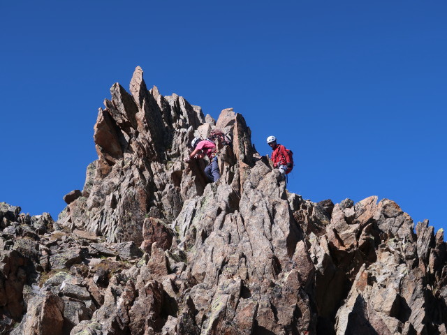 Gudrun und Christoph zwischen Innerer Sommerwand und Sommerwandferner (21. Sep.)