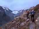 Gudrun und Ursa zwischen Franz-Senn-Hütte und Unterer Rinnengrube (22. Sep.)