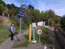 Sabine im Bahnhof Grünbach am Schneeberg Kohlenwerk, 646 m