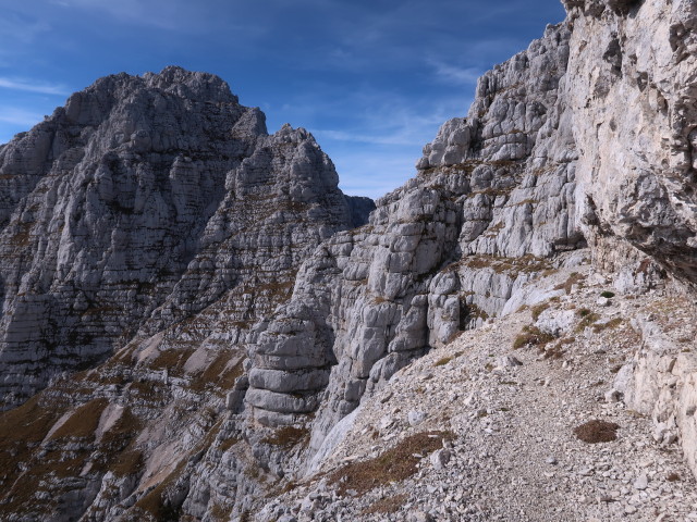 Sentiero Attrezzato Ceria Merlone zwischen Forca de la Val und Monte Cregnedul (13. Okt.)