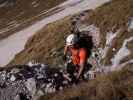 Via Ferrata Scala A. Pipan: David zwischen Einstieg und Leiter (12. Okt.)