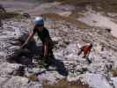 Via Ferrata Scala A. Pipan: Evelin und David zwischen Einstieg und Leiter (12. Okt.)