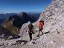 Via Ferrata Scala A. Pipan: Evelin und David zwischen Einstieg und Leiter (12. Okt.)