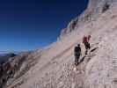 Via Ferrata Scala A. Pipan: Birgit und Thomas zwischen Einstieg und Leiter (12. Okt.)