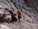 Via Ferrata Scala A. Pipan: Evelin und David zwischen Einstieg und Leiter (12. Okt.)