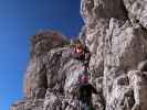 Via Ferrata Scala A. Pipan: Thomas und Birgit zwischen Einstieg und Leiter (12. Okt.)