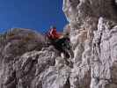 Via Ferrata Scala A. Pipan: Thomas zwischen Einstieg und Leiter (12. Okt.)