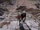 Via Ferrata Scala A. Pipan: David und Evelin auf der Leiter (12. Okt.)