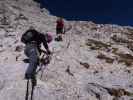 Via Ferrata Scala A. Pipan: Birgit und Thomas zwischen Leiter und Ausstieg (12. Okt.)