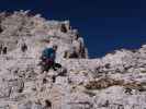 Via Ferrata Scala A. Pipan: Thomas zwischen Leiter und Ausstieg (12. Okt.)