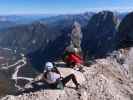 Via Ferrata Scala A. Pipan: Evelin und David zwischen Leiter und Ausstieg (12. Okt.)