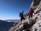 Via Ferrata Scala A. Pipan: Thomas und Birgit zwischen Leiter und Ausstieg (12. Okt.)