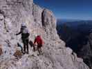 Via Ferrata Scala A. Pipan: Evelin und David zwischen Leiter und Ausstieg (12. Okt.)