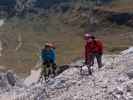 Via Ferrata Scala A. Pipan: Thomas und Birgit auf der Leiter (12. Okt.)