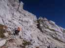 Via Ferrata Scala A. Pipan: Evelin und David zwischen Leiter und Einsteig (12. Okt.)