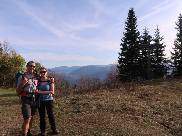 Ich und Sabine bei der Waldburganger-Hütte, 1.182 m