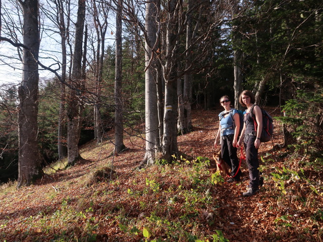 Sabine und Hannelore zwischen Waldburganger-Hütte und Schneedörfl