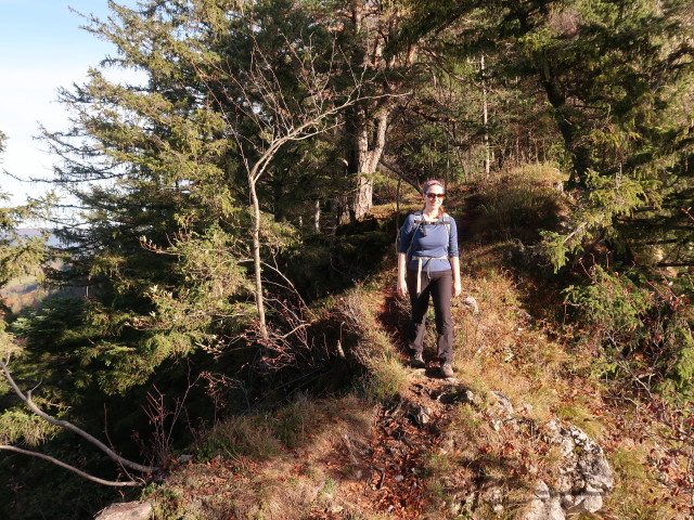 Sabine zwischen Steinernem Jäger und Unter dem Schieferstein