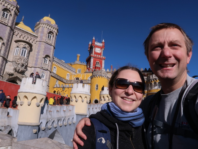 Sabine und ich im Palácio Nacional da Pena in Sintra (16. Nov.)