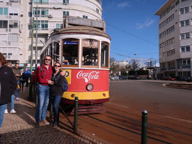 Ich und Sabine am Campo Ourique in Lisboa (23. Nov.)