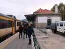 Sabine in der Estacao Ferroviária de Régua (19. Nov.)