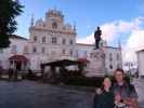 Sabine und ich auf der Praca Sa da Bandeira in Santarém (21. Nov.)