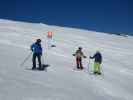 Ursa, Birgit und Thomas auf der Tschaneckpiste