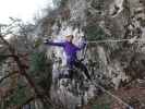 Bergkraxlerwand-Klettersteig: Maria auf der Seilbrücke