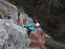 Linker Bergkraxlerwand-Klettersteig: Irene an der oberen Kante