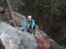 Linker Bergkraxlerwand-Klettersteig: Irene an der oberen Kante