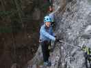 Rechter Bergkraxlerwand-Klettersteig: Sabine im oberen Teil