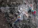 Bergkraxlerwand-Klettersteig: Alexander auf der Seilbrücke