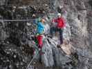 Bergkraxlerwand-Klettersteig: Antonia auf der Seilbrücke