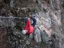 Bergkraxlerwand-Klettersteig: Andreas auf der Seilbrücke