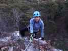 Linker Bergkraxlerwand-Klettersteig: Sabine an der oberen Kante