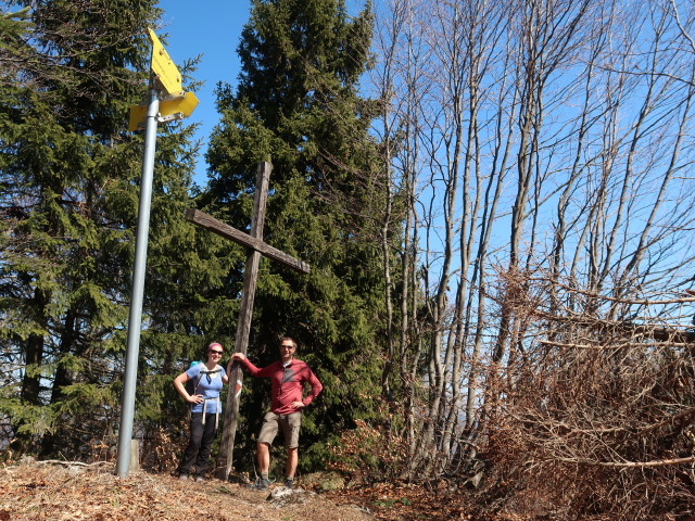 Sabine und ich auf der Jochart, 1.266 m