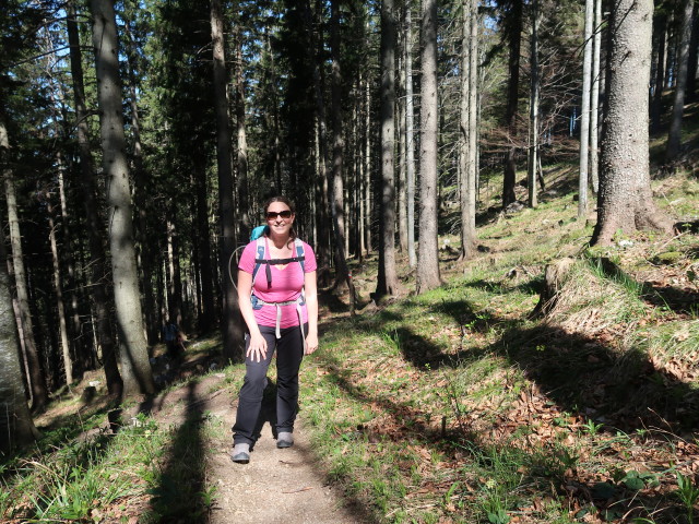 Sabine zwischen Vorderer Salmhütte und Hochsalm