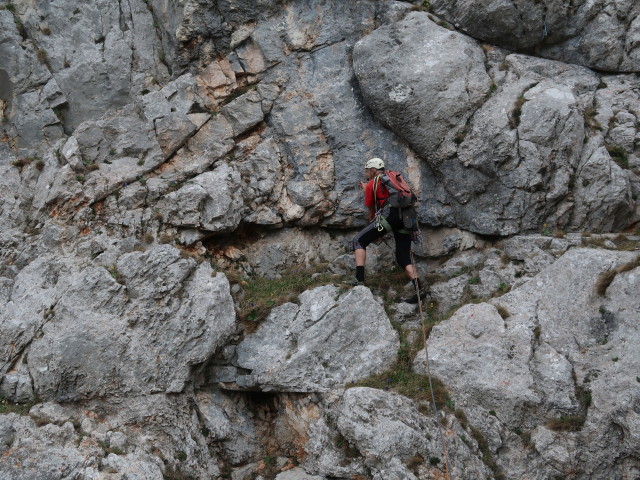 Kombinationsweg: Josef in der 5. Seillänge