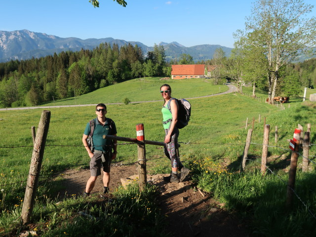 Ronald und Ursa zwischen Tommerlalm und Gasthaus Tommerl