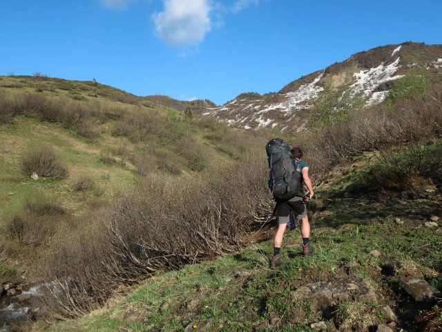 Ronald zwischen Gävishöhe und Sünsalpe (21. Mai)